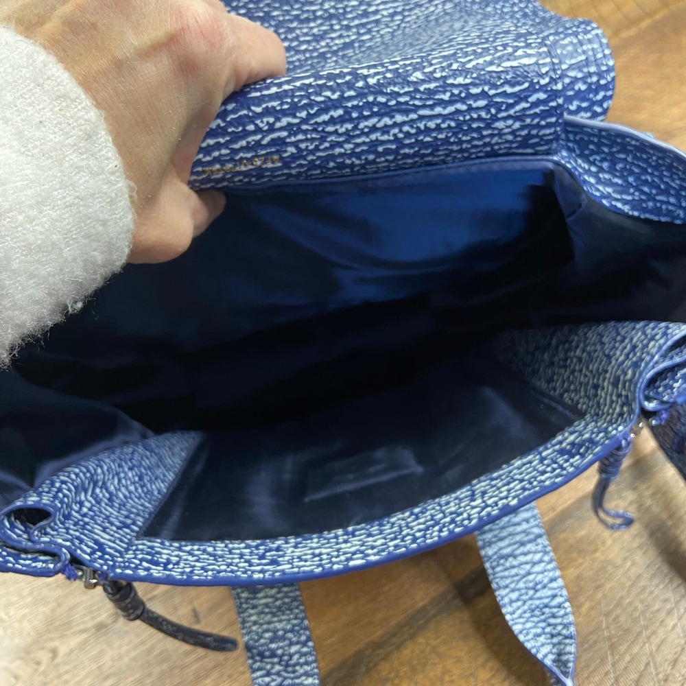 3-1 PHILLIP LIM Blue Pashli satchel Speckle bag - Picture 7 of 9